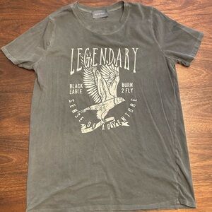 All Saints Legendary Graphic Tee in Dark Gray